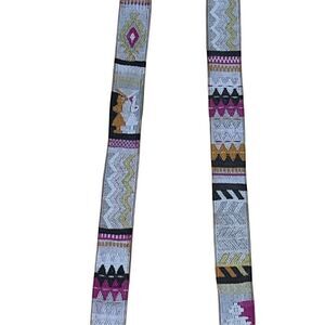 Antique Ceremonial Silk Blend Traditional Head Dress Tie Wrap Ribbons Belt